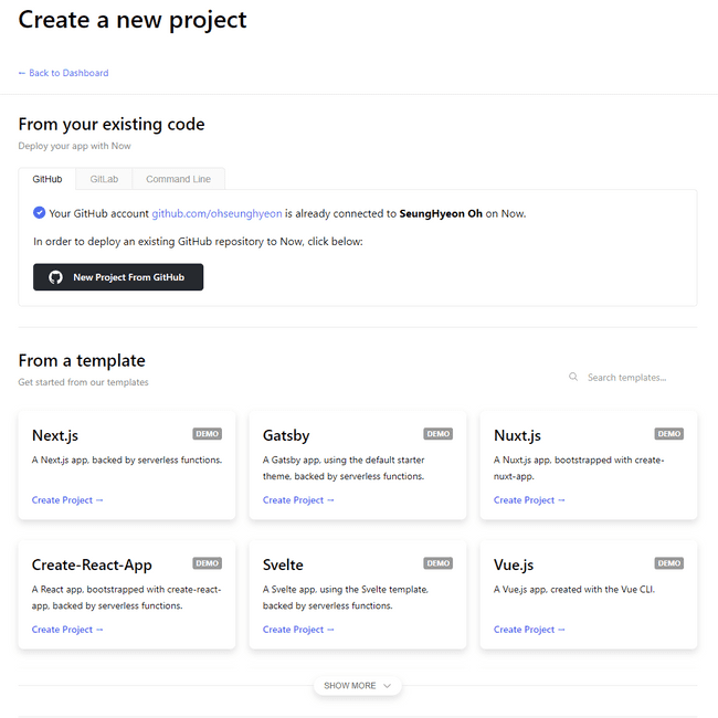 Create a new project