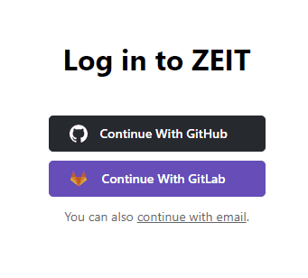 Log in to ZEIT