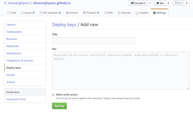 deploy key